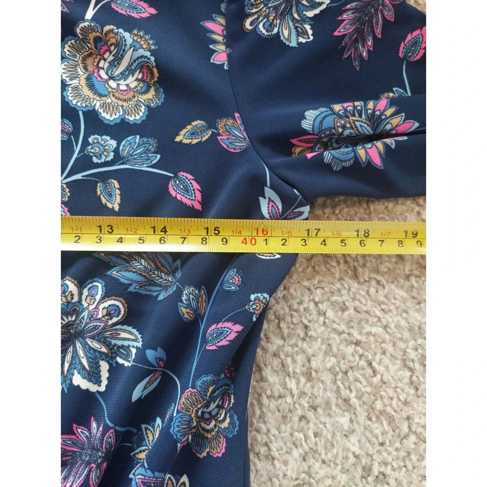 Talbots Twist‎ Jersey Midi Dress Dashing Foulard Size 8
